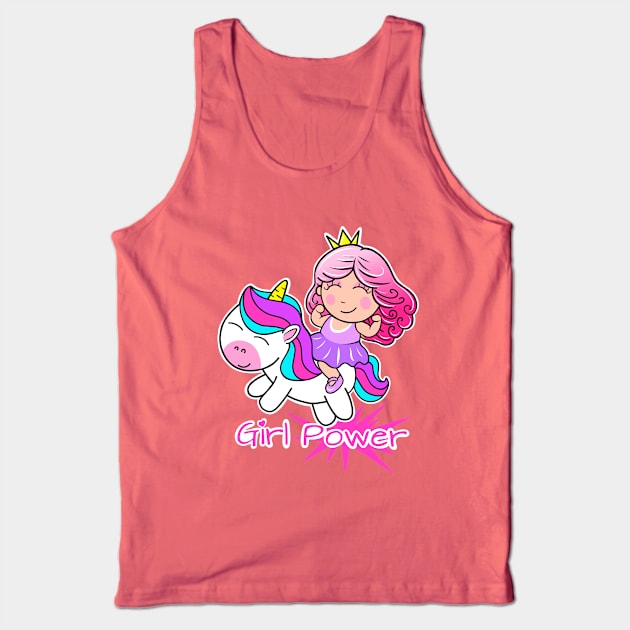 Girl Power, Fitness princess Tank Top by TimAddisonArt